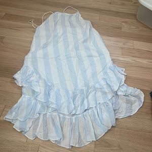 Moon River ruffled 100% cotton dress